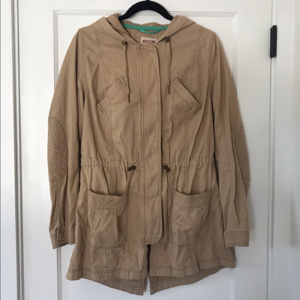 Light cotton parka zip up jacket.